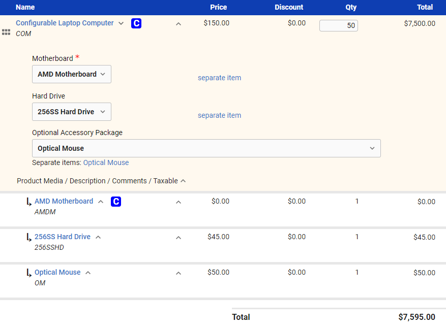 Pricing and Configuration