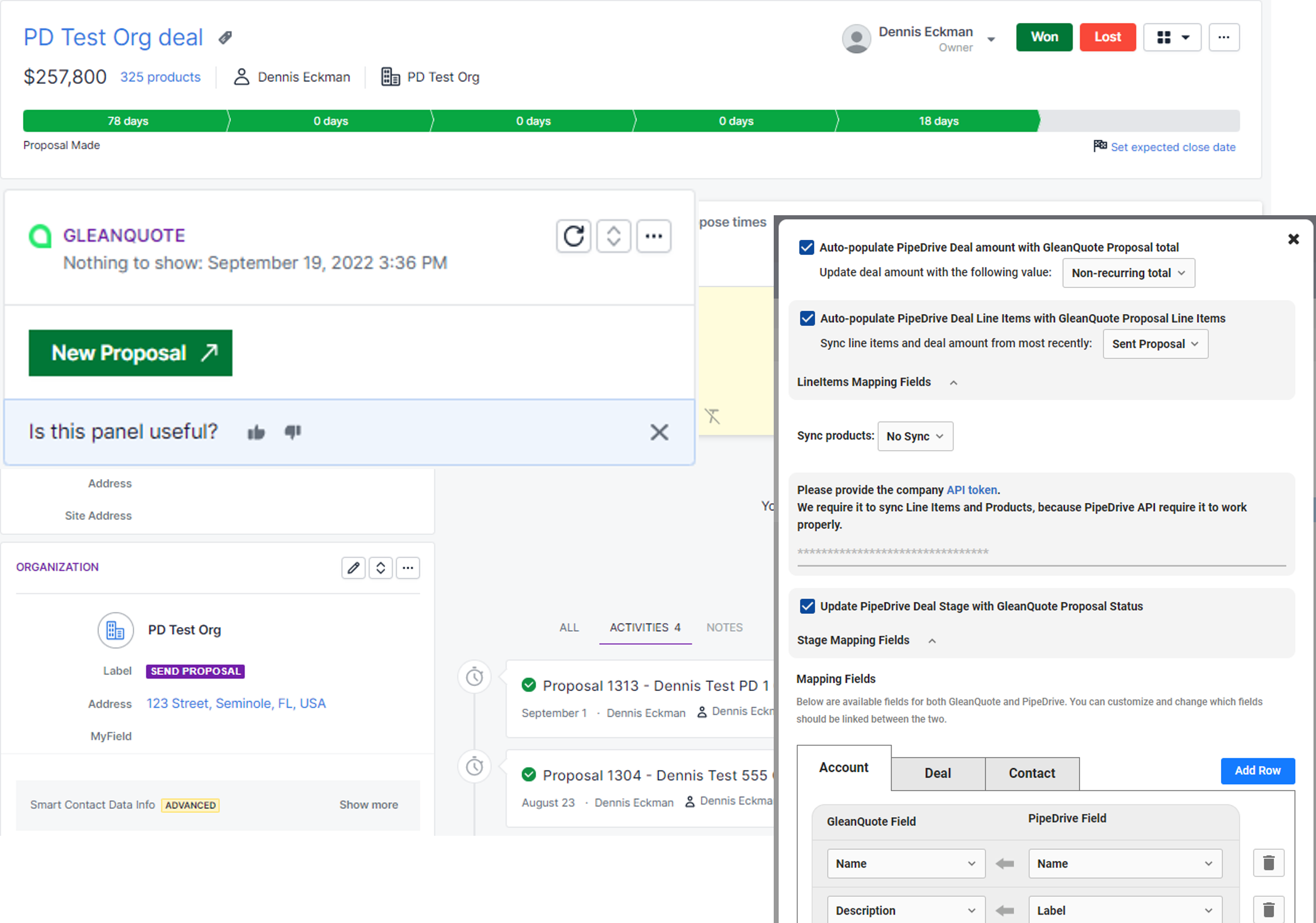 Manage GleanQuote Proposals